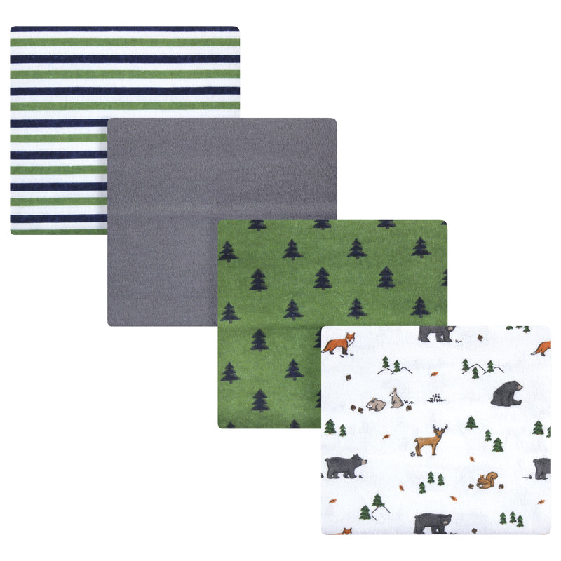 Hudson Baby Cotton Flannel Receiving Blankets, Woodland Tales