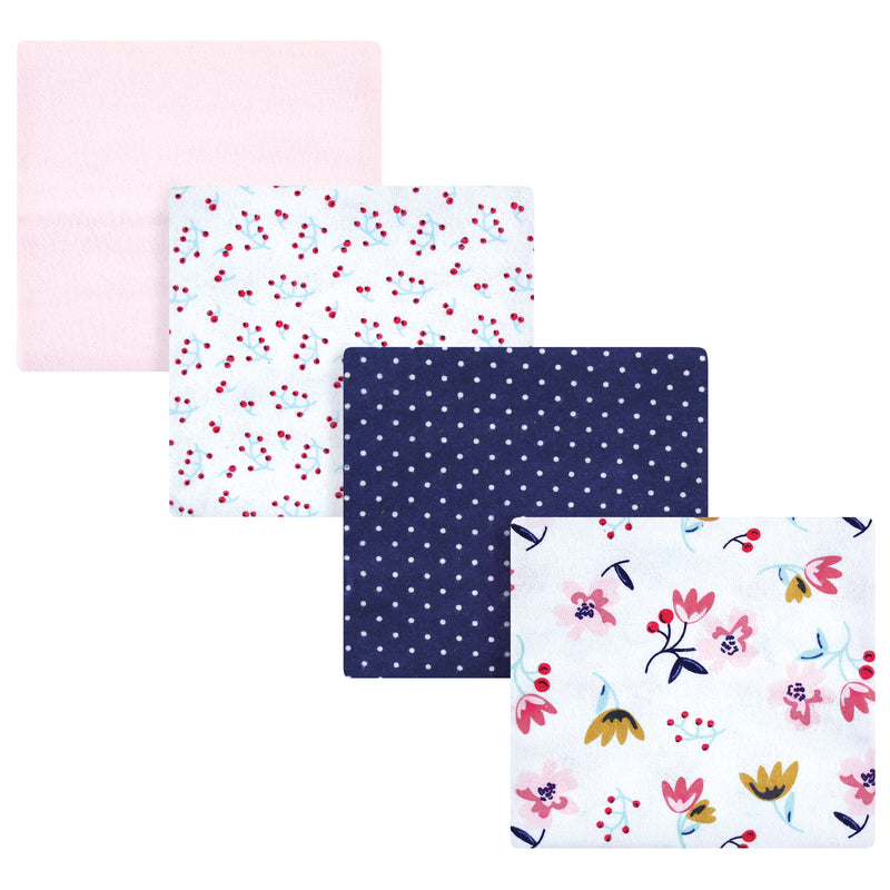 Hudson Baby Cotton Flannel Receiving Blankets, Fall Flowers