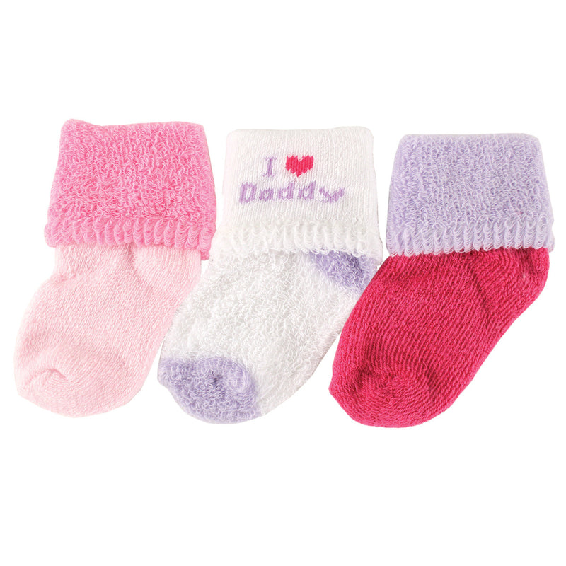 Luvable Friends Socks Set, Pink Dad