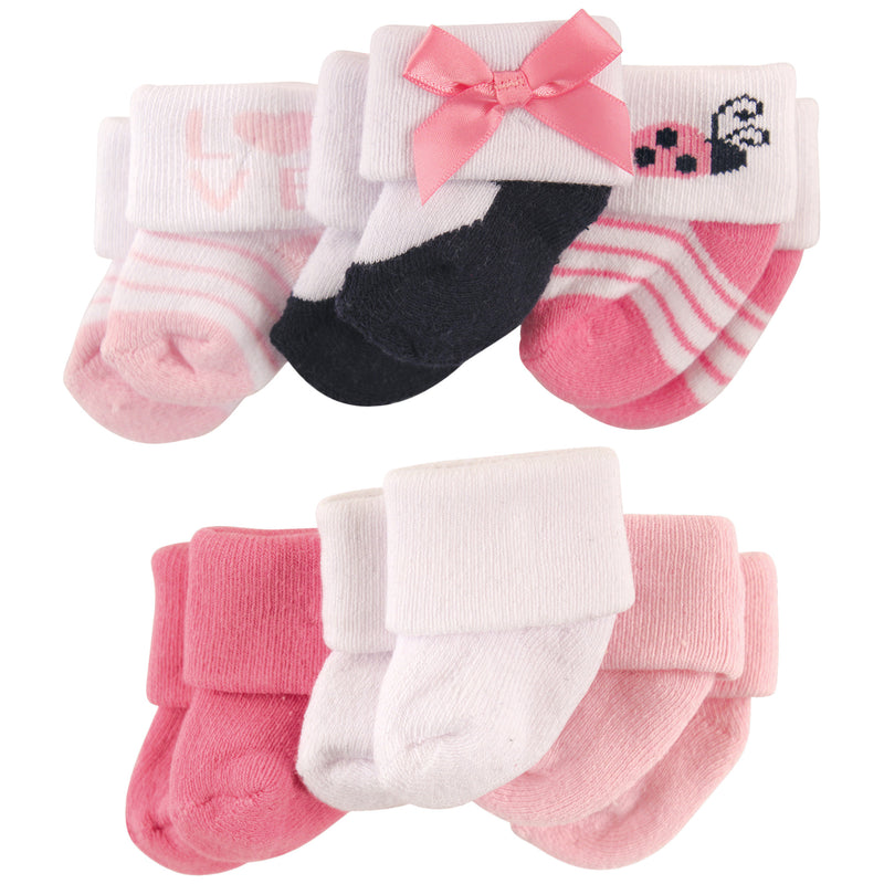 Luvable Friends Newborn and Baby Socks Set, Ladybug