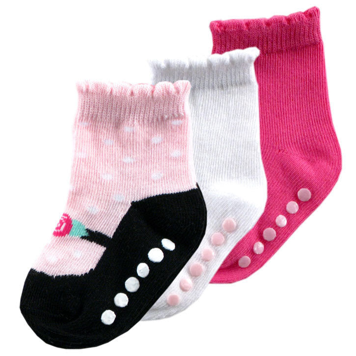 Luvable Friends Socks Set, Pink Shoelace