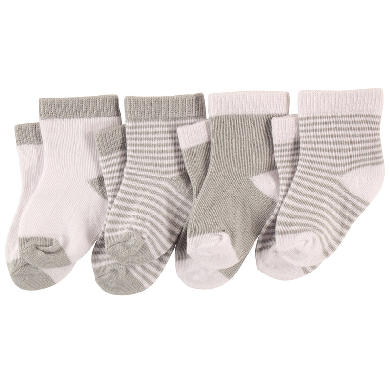 Luvable Friends Socks Set, Light Gray White