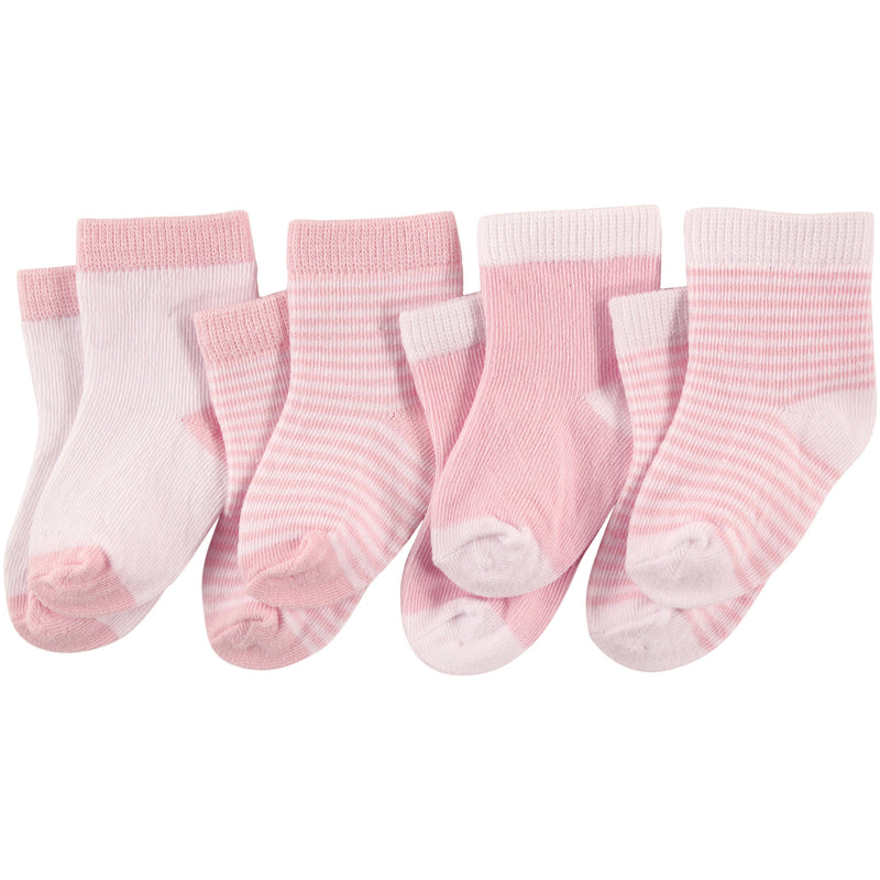 Luvable Friends Socks Set, Light Pink White