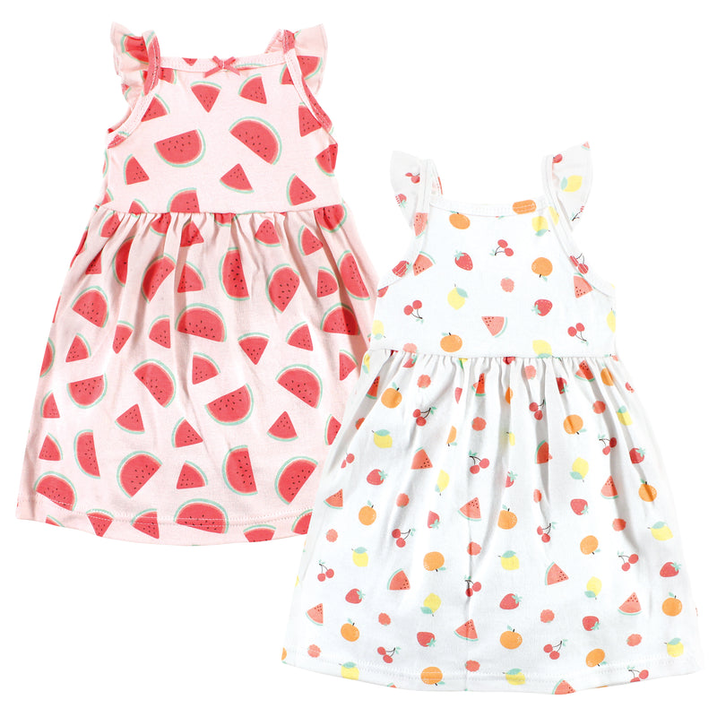 Hudson Baby Cotton Dresses, Fruit Salad