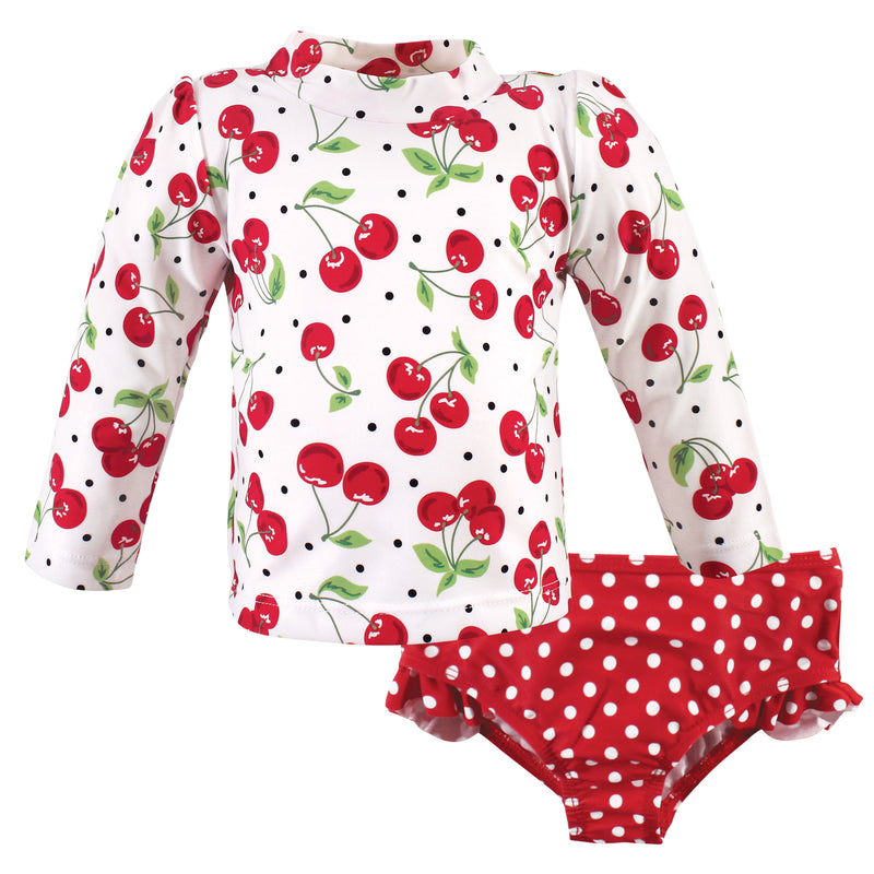 Hudson Baby Swim Rashguard Set, Cherries