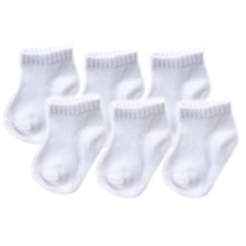 Luvable Friends Newborn and Baby Socks Set, White