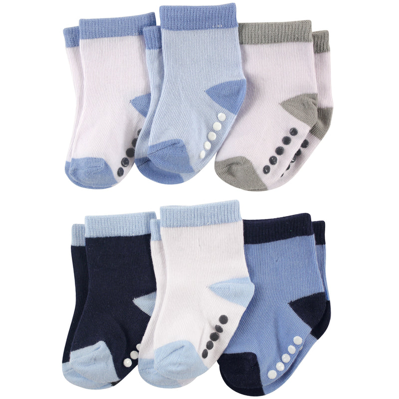 Luvable Friends Newborn and Baby Socks Set, Blue