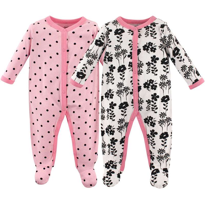 Luvable Friends Cotton Sleep and Play, Flowers Dots