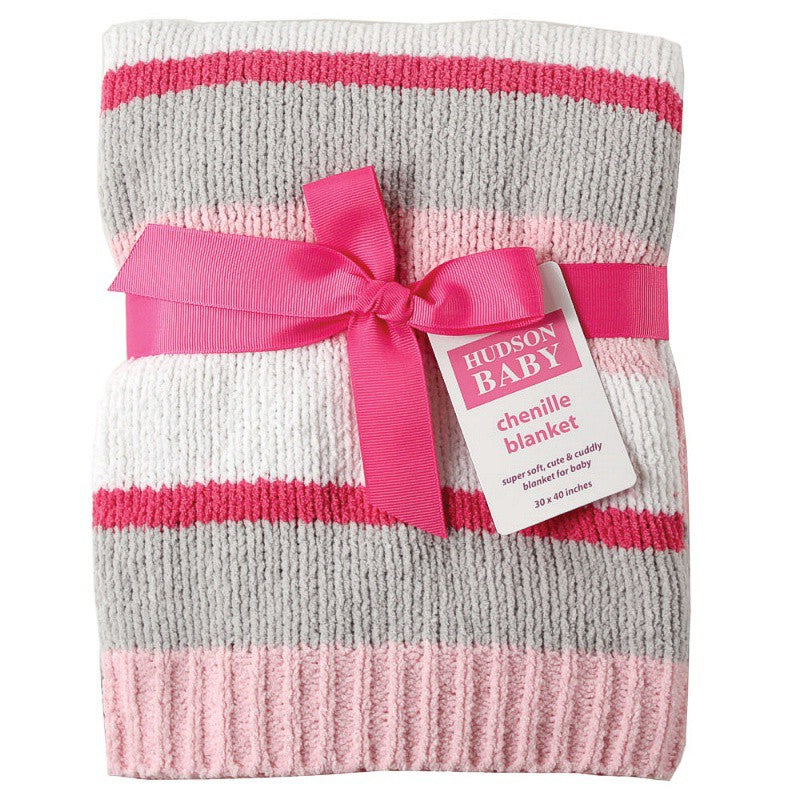 Hudson Baby Plush Chenille Blanket, Pink