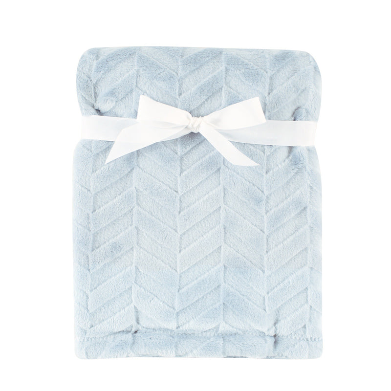 Hudson Baby Plush Blanket, Herringbone