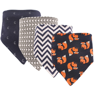 Hudson Baby Cotton Bandana Bibs, Foxy