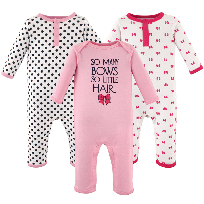 Hudson Baby Cotton Coveralls, So Many Bows