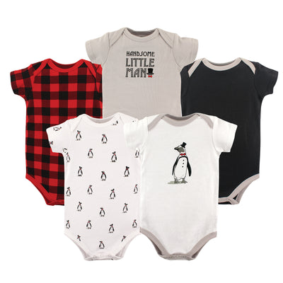 Hudson Baby Cotton Bodysuits, Penguin