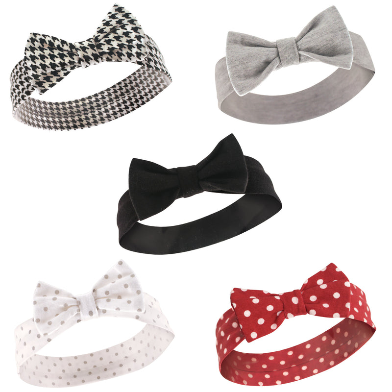 Hudson Baby Cotton and Synthetic Headbands, Houndstooth