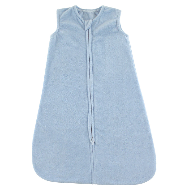 Hudson Baby Plush Sleeping Bag, Sack, Blanket, Solid Light Blue Fleece