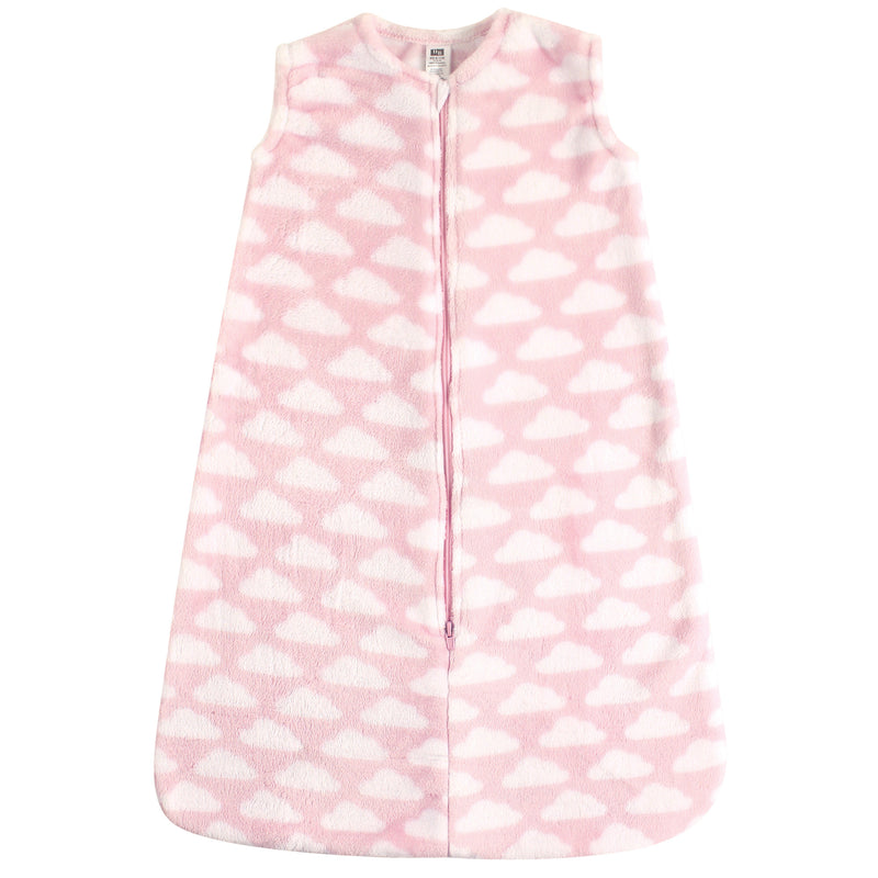 Hudson Baby Plush Sleeping Bag, Sack, Blanket, Pink Clouds Plush