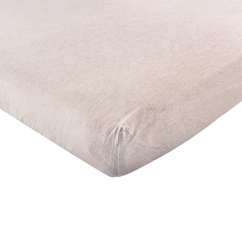 Hudson Baby Cotton Fitted Crib Sheet, Oatmeal Heather