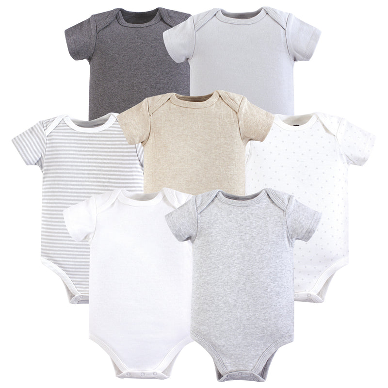 Hudson Baby Cotton Bodysuits, Neutral Basic