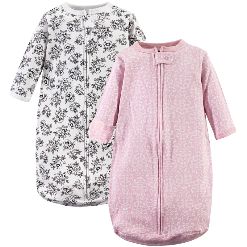 Hudson Baby Cotton Long-Sleeve Wearable Sleeping Bag, Sack, Blanket, Toile