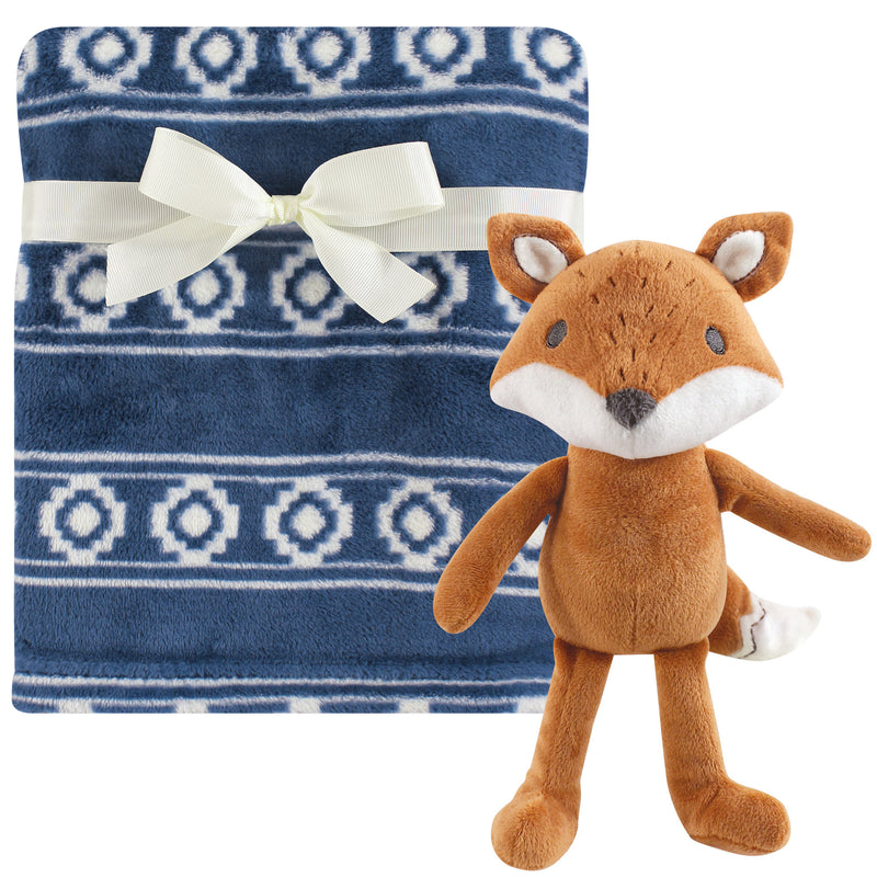 Hudson Baby Plush Blanket with Toy, Modern FoxÂ 