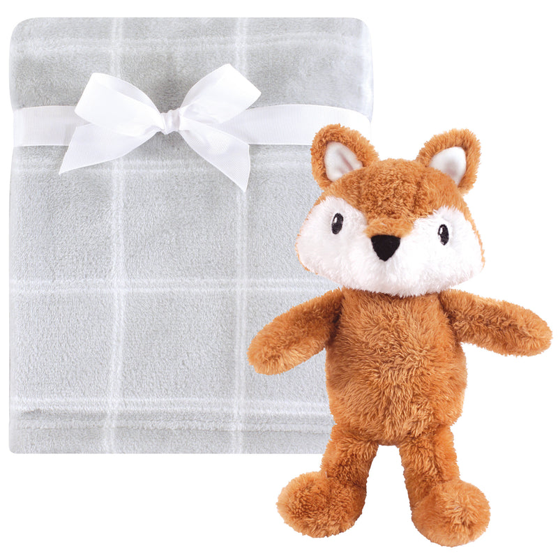 Hudson Baby Plush Blanket with Toy, Snuggly FoxÂ 