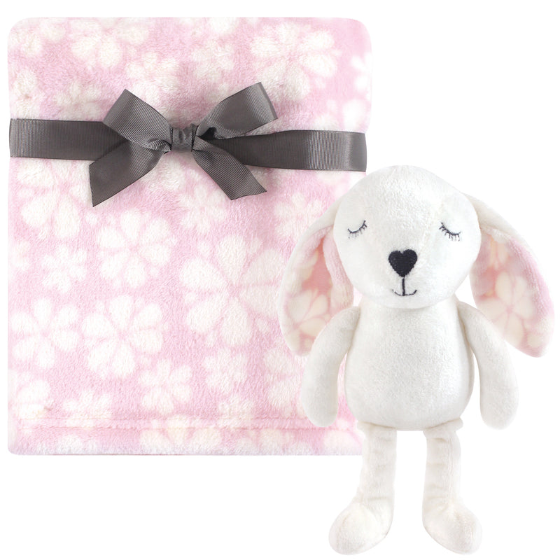 Hudson Baby Plush Blanket with Toy, Modern BunnyÂ 