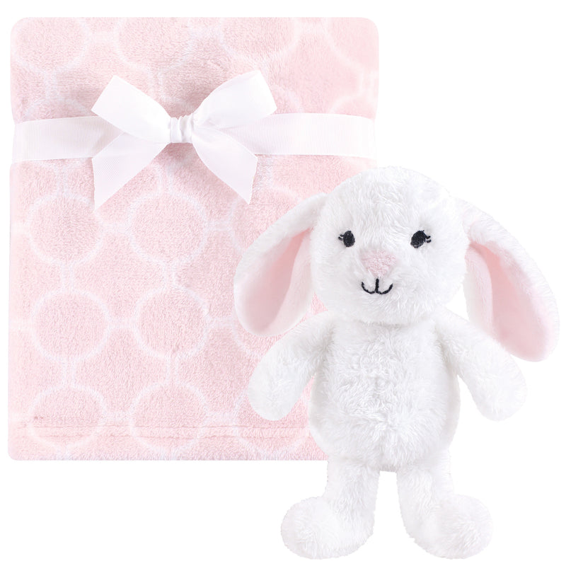 Hudson Baby Plush Blanket with Toy, Snuggly BunnyÂ 