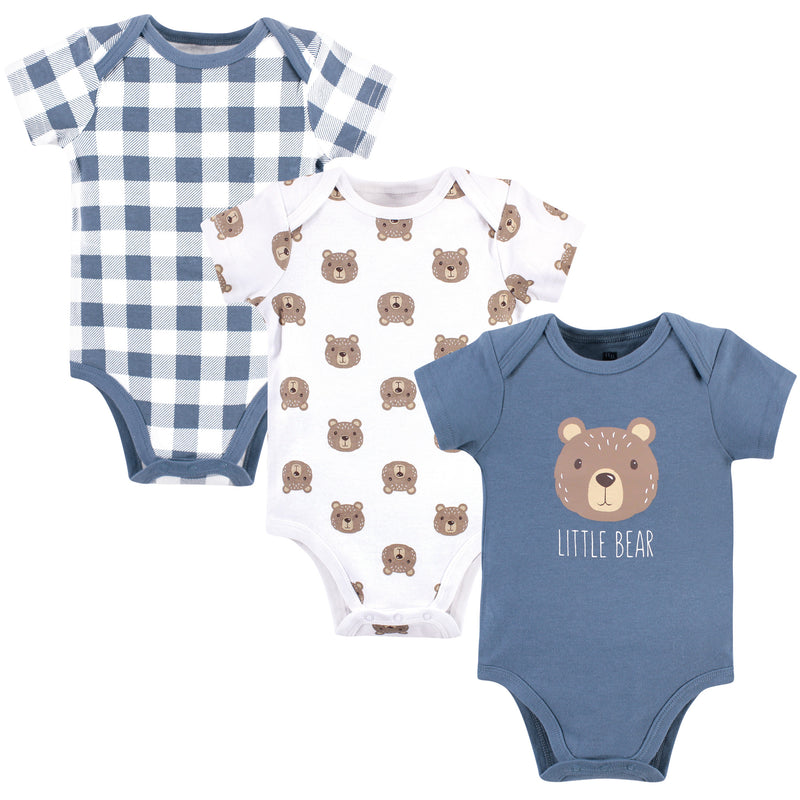 Hudson Baby Cotton Bodysuits, Little Bear