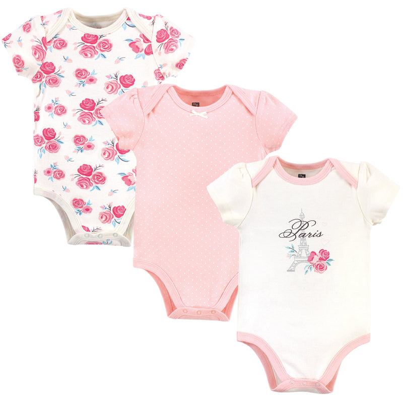 Hudson Baby Cotton Bodysuits, Paris