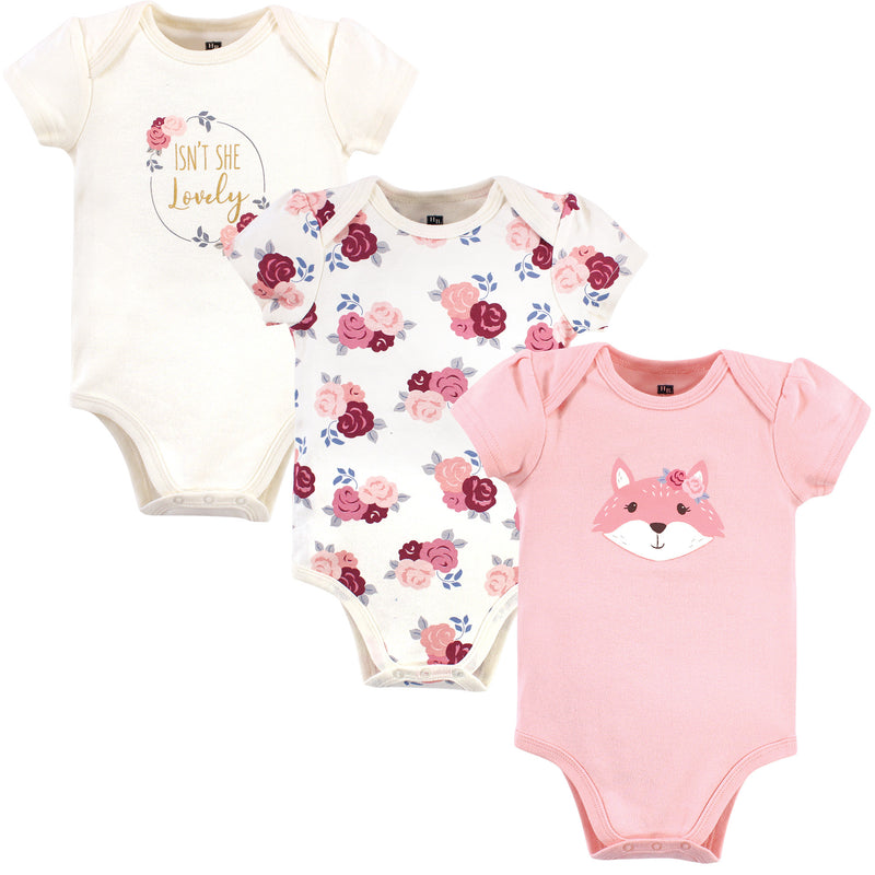 Hudson Baby Cotton Bodysuits, Lovely Fox