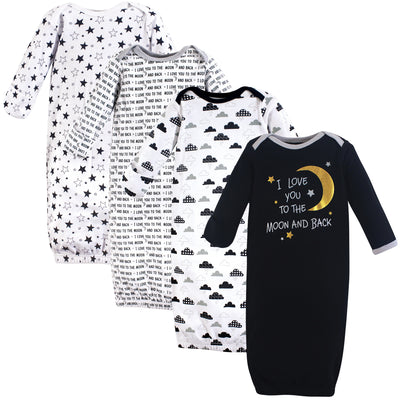 Hudson Baby Cotton Gowns, Moon And Back