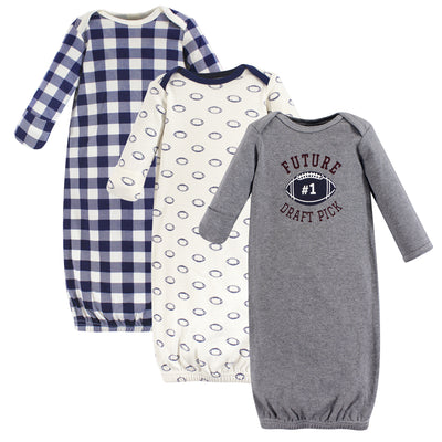 Hudson Baby Cotton Gowns, Football