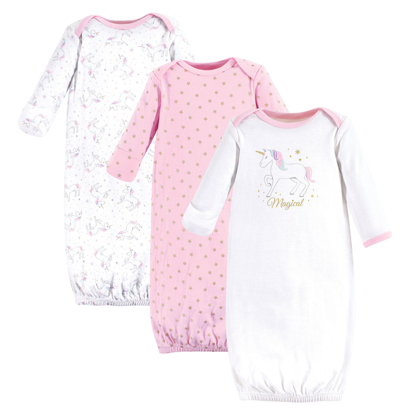 Hudson Baby Cotton Gowns, Magical Unicorn