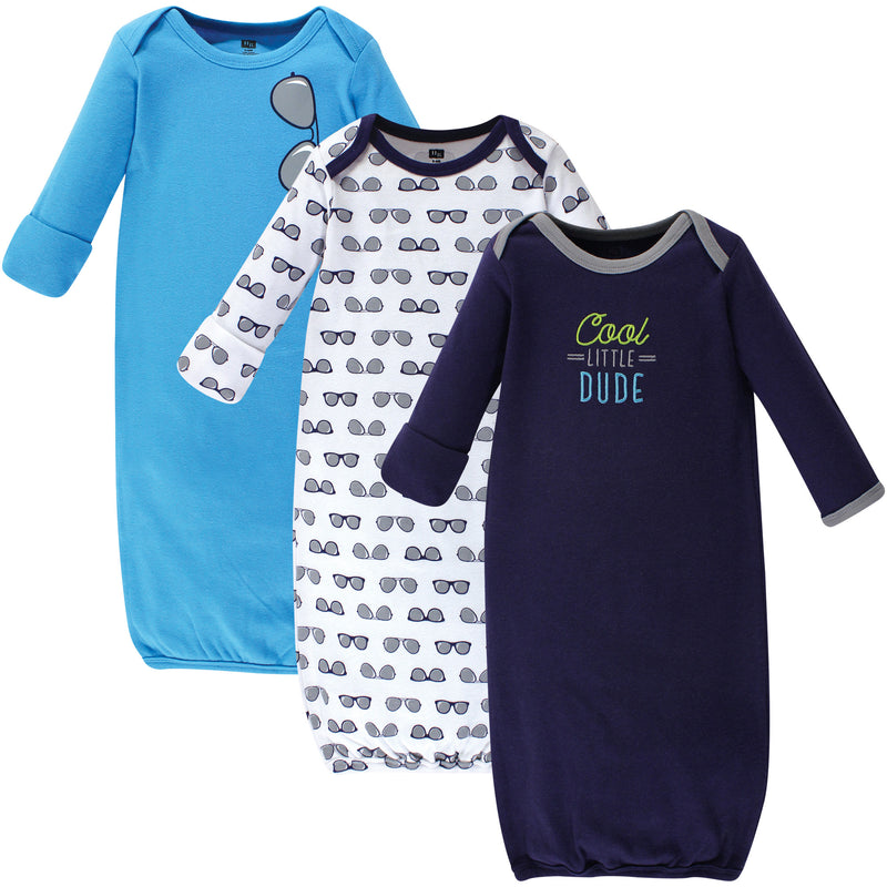 Hudson Baby Cotton Gowns, Cool Little Dude