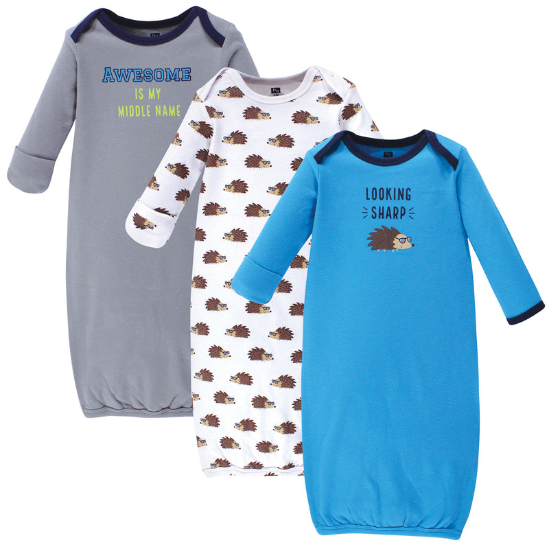 Hudson Baby Cotton Gowns, Hedgehog