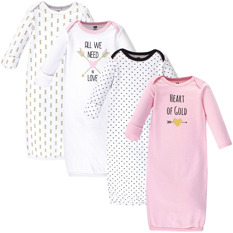 Hudson Baby Cotton Gowns, Heart