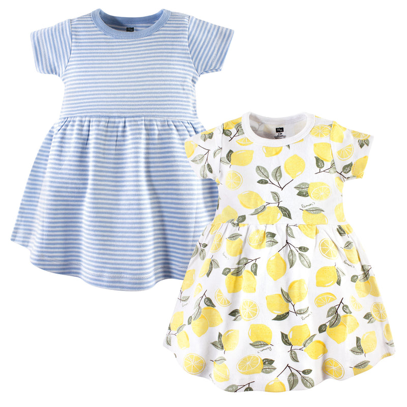 Hudson Baby Cotton Dresses, Lemons
