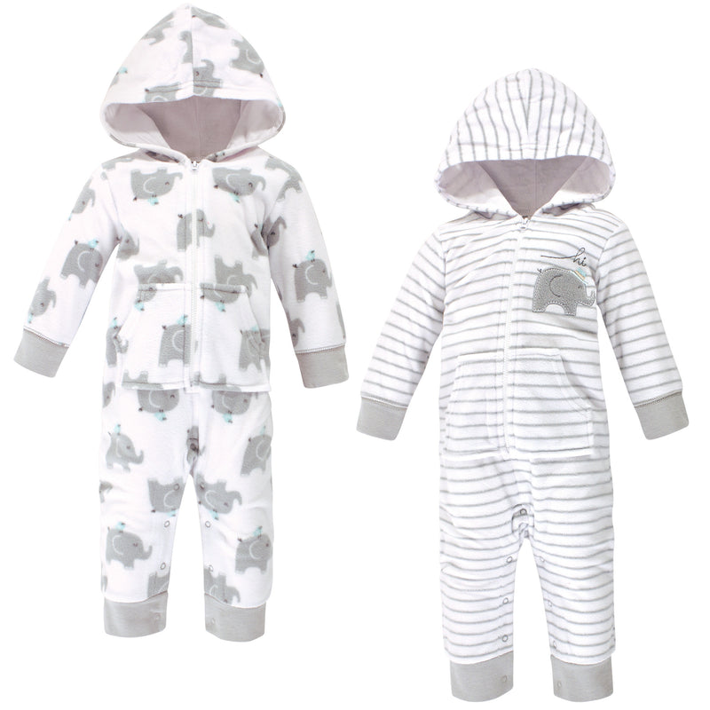 Hudson Baby Fleece Jumpsuits, Coveralls, and Playsuits, Elephants Baby