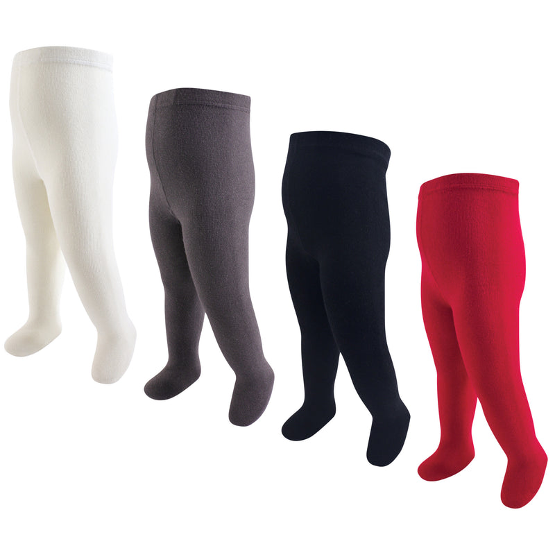 Hudson Baby Cotton Rich Tights, Red Navy
