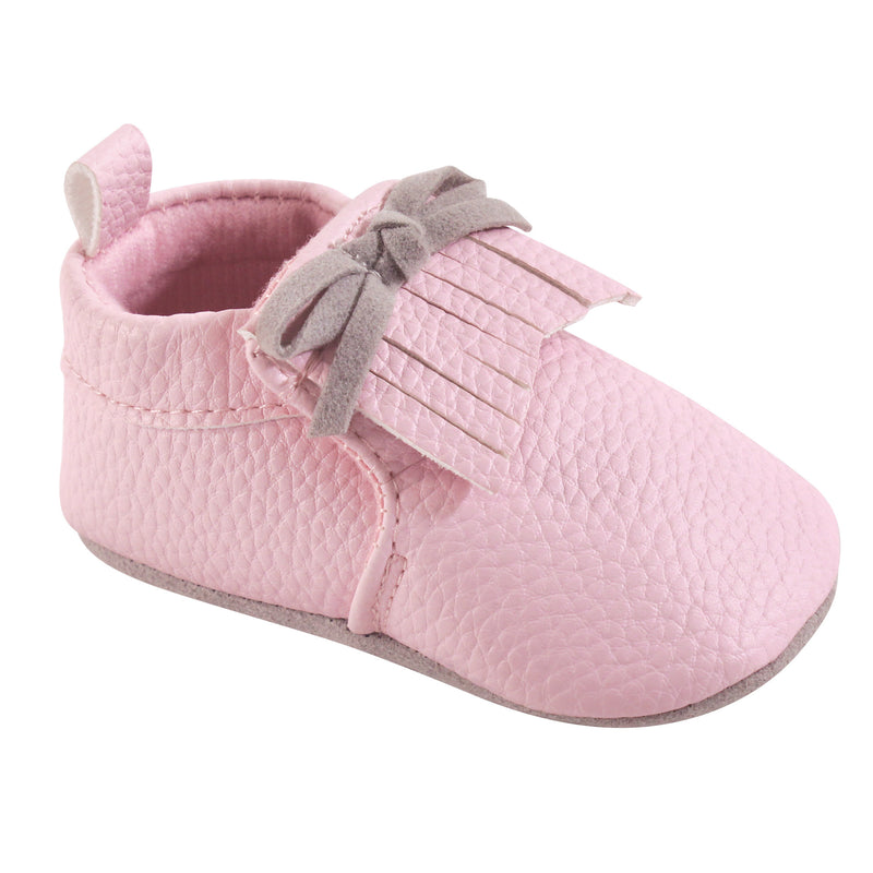 Hudson Baby Moccasin Shoes, Light Pink Moccasin