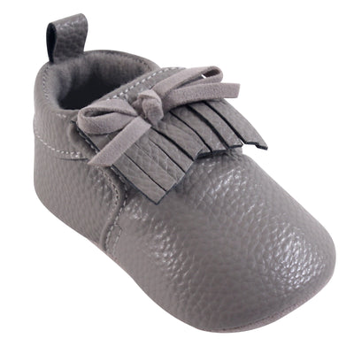 Hudson Baby Moccasin Shoes, Gray Moccasin