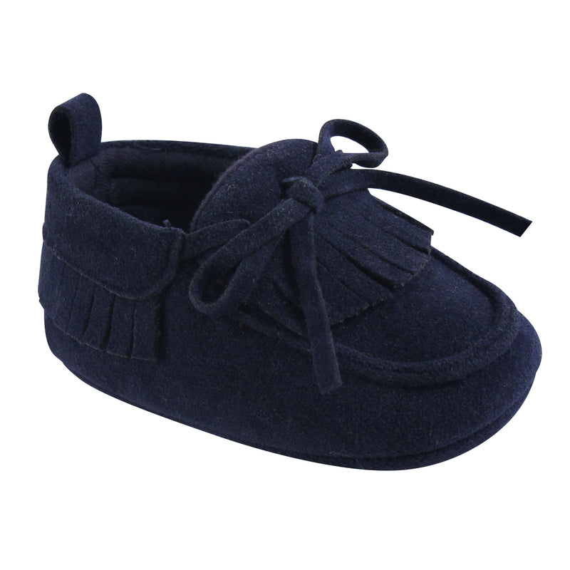 Hudson Baby Moccasin Shoes, Navy