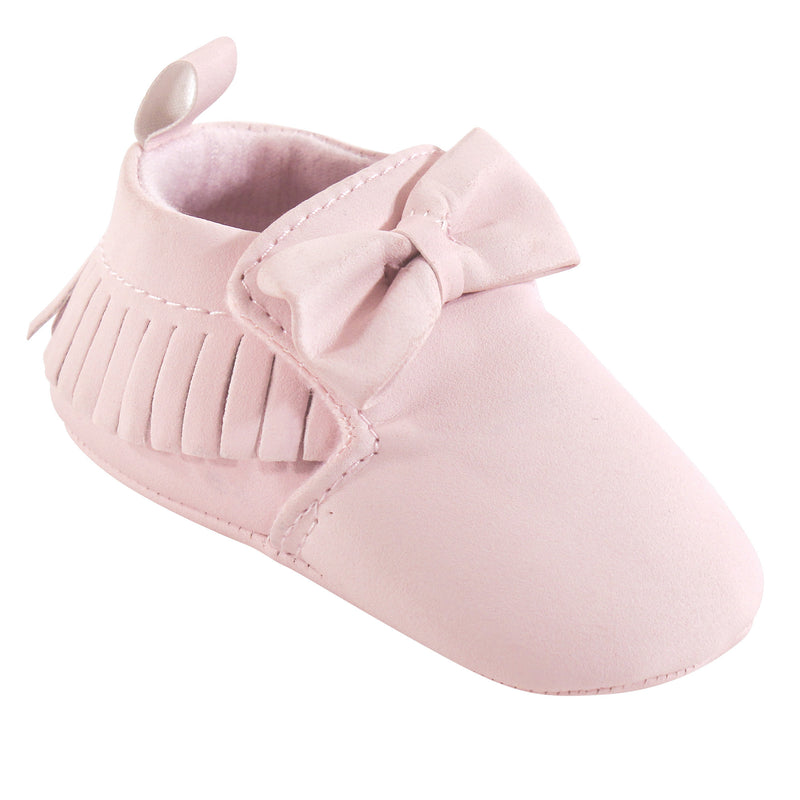 Hudson Baby Moccasin Shoes, Soft Pink