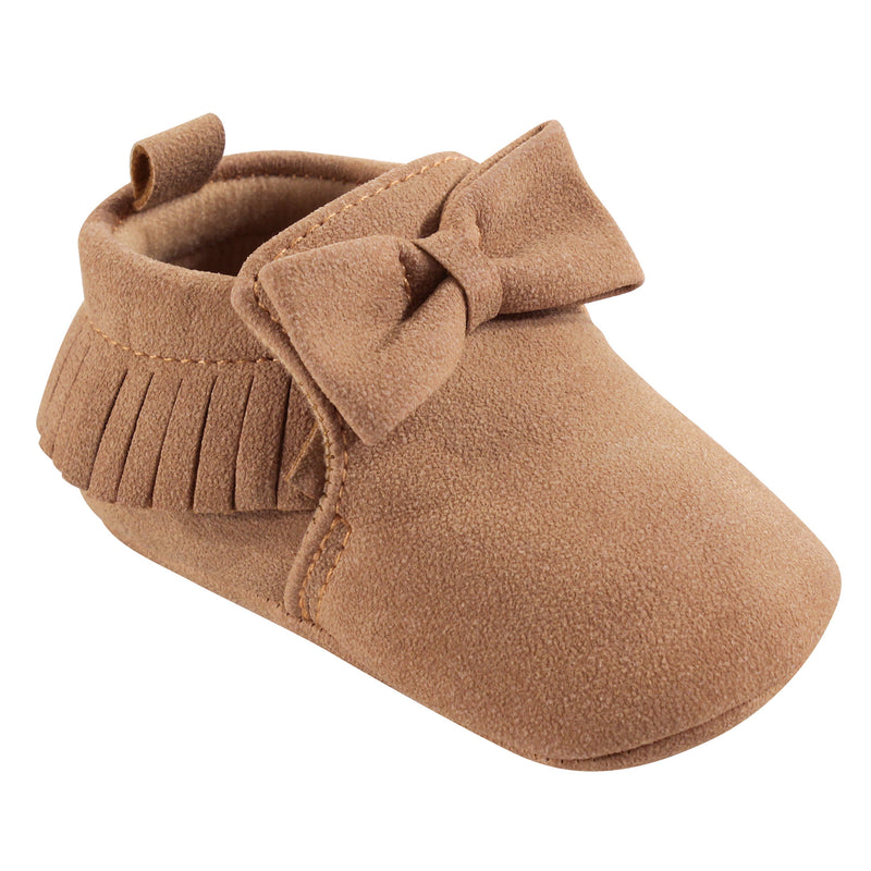 Hudson Baby Moccasin Shoes, Tan