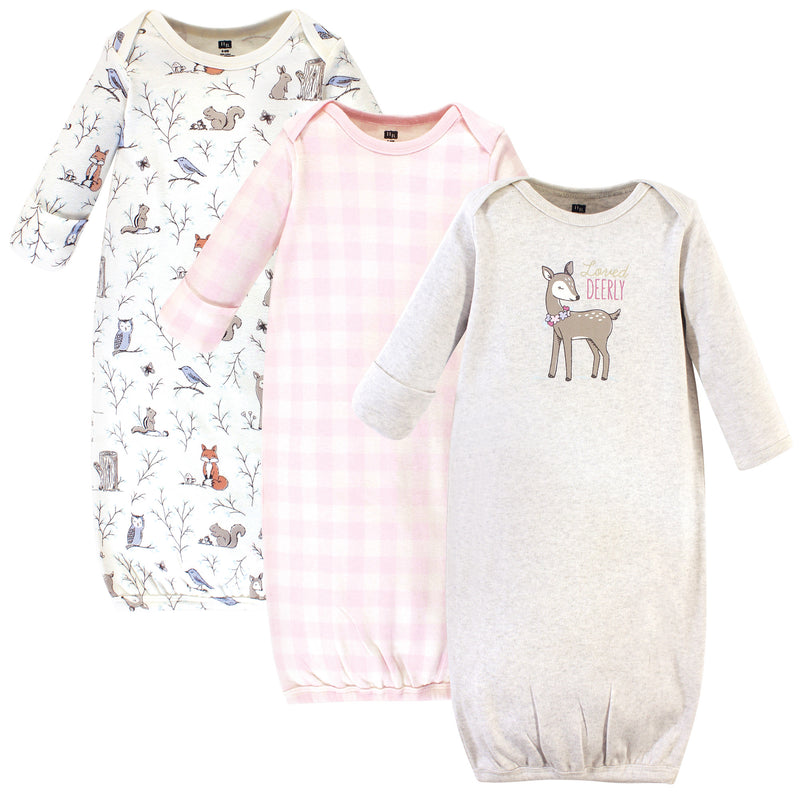 Hudson Baby Cotton Gowns, Enchanted Forest