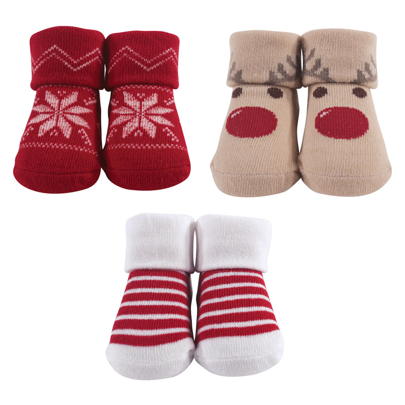 Hudson Baby Socks Boxed Giftset, Reindeer