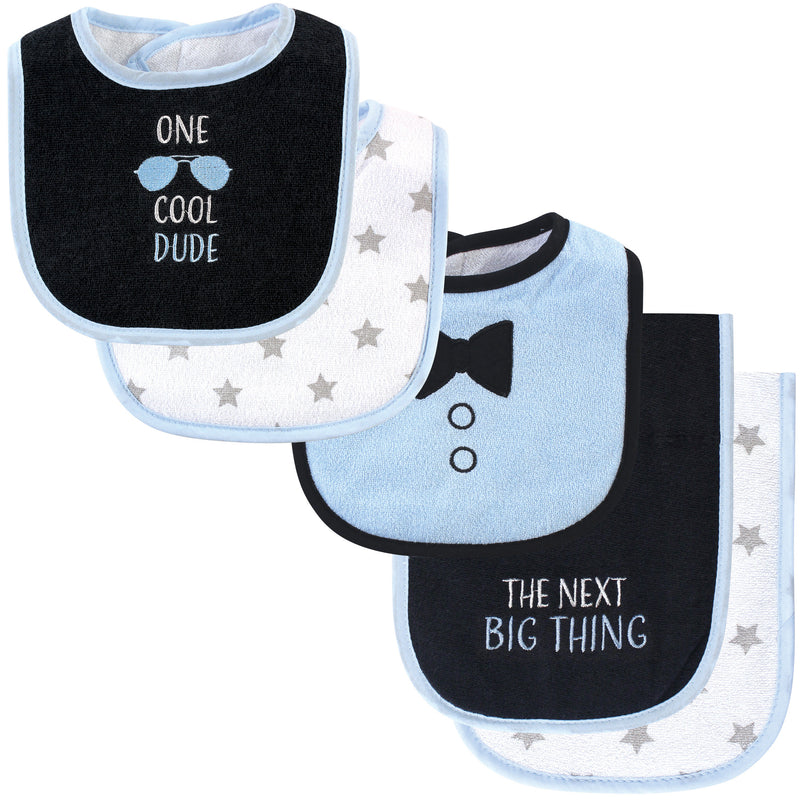 Hudson Baby Cotton Terry Bib and Burp Cloth Set, One Cool Dude