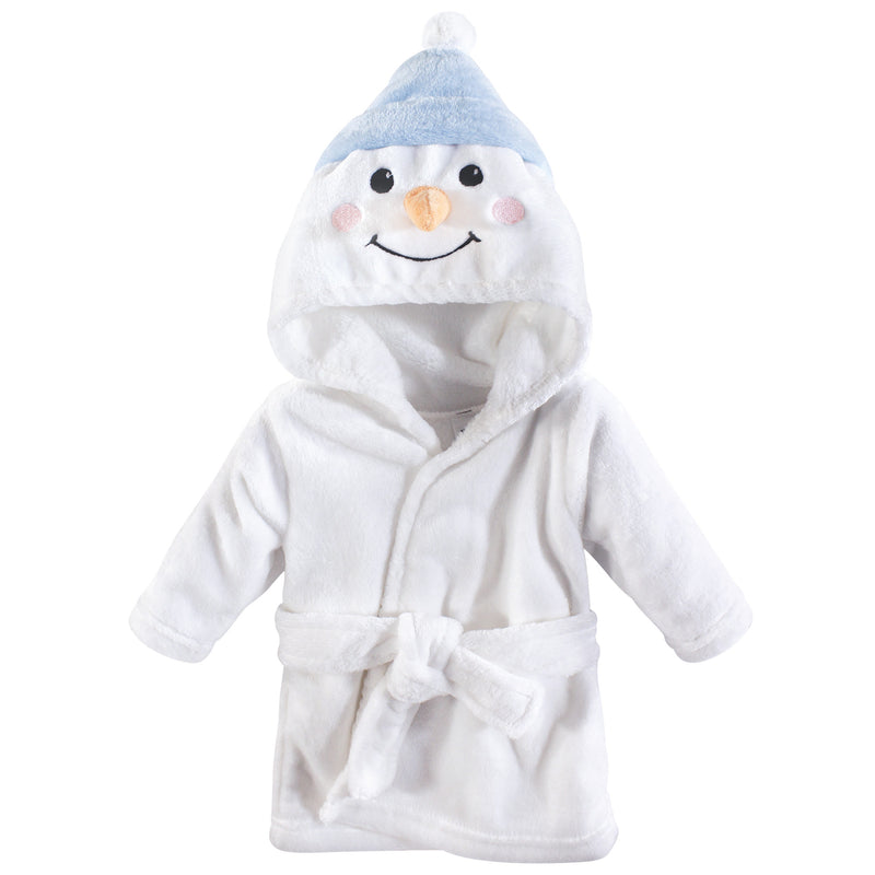 Hudson Baby Plush Animal Face Bathrobe, Snowman