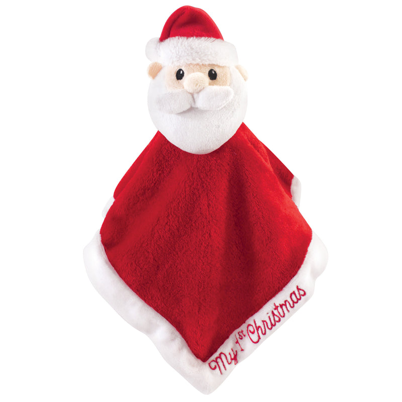 Hudson Baby Animal Face Security Blanket, Santa