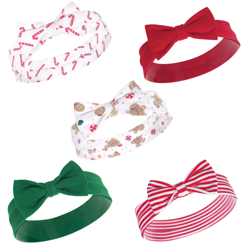 Hudson Baby Cotton and Synthetic Headbands, Sugar Spice